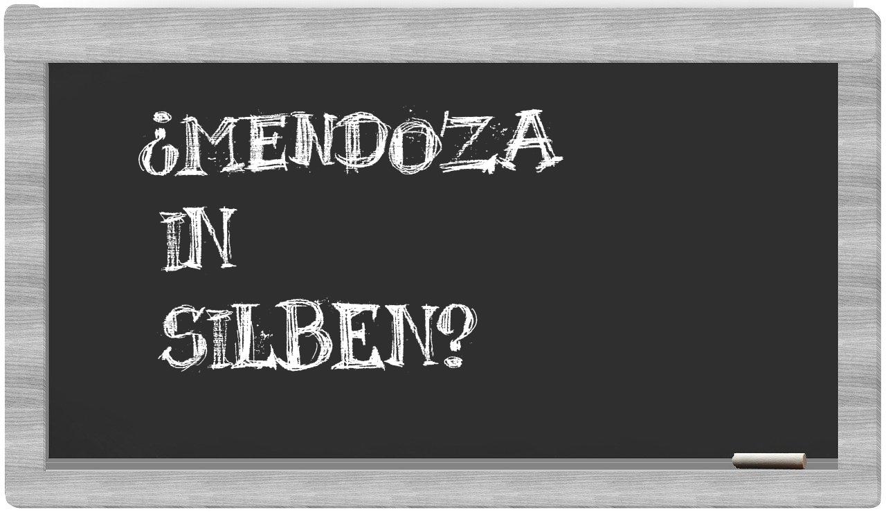 Mendoza in syllables