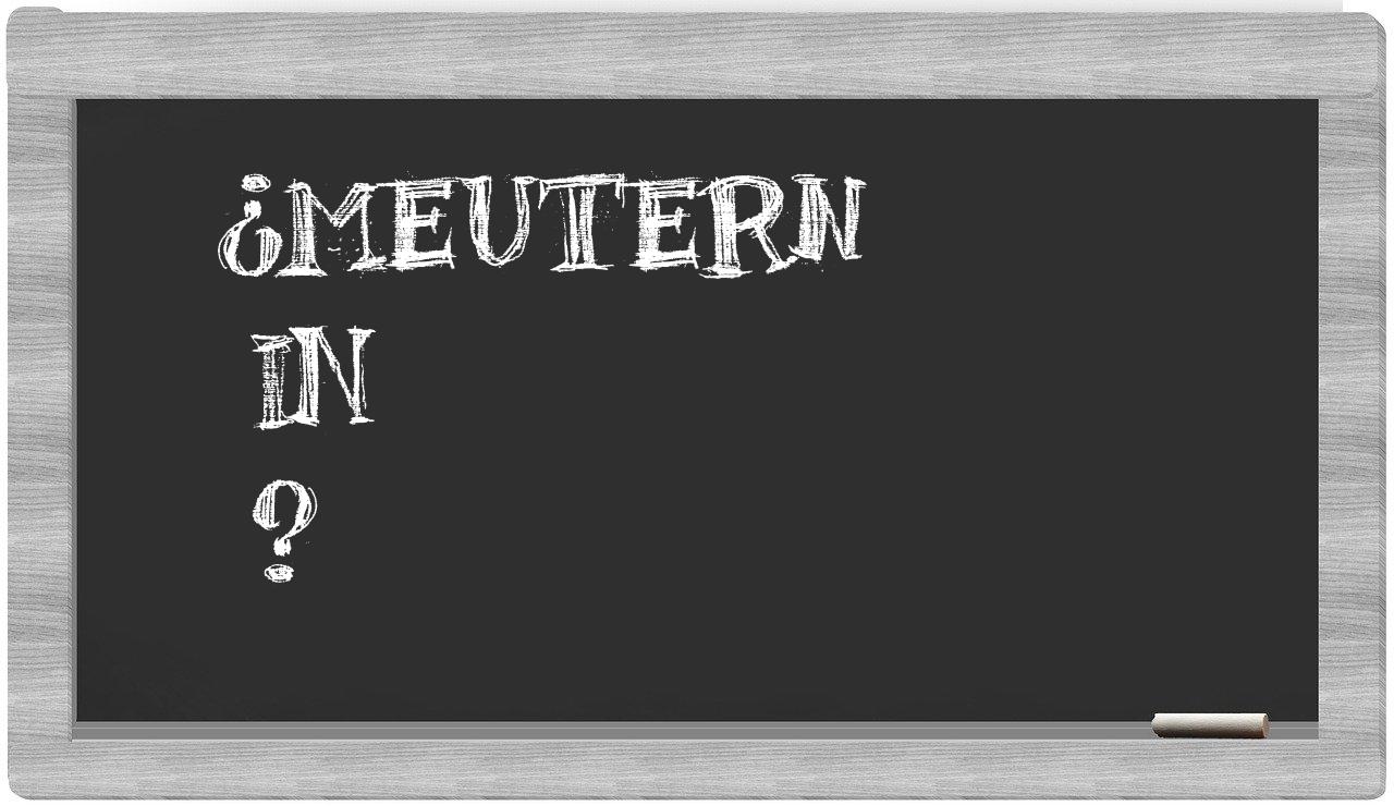 ¿Meutern en sílabas?