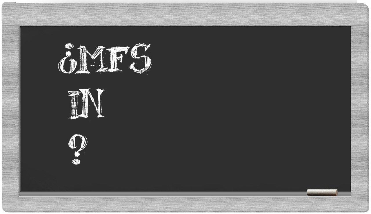 ¿MfS en sílabas?