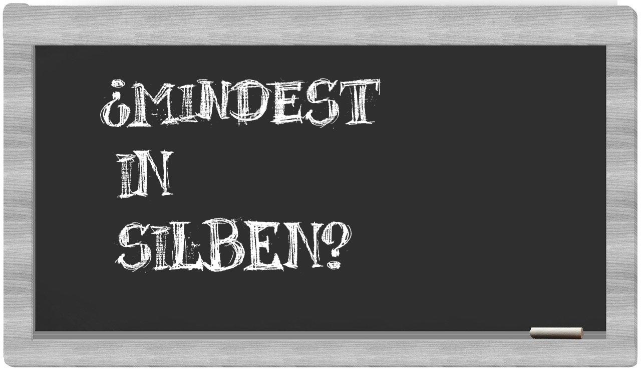 Mindest in syllables