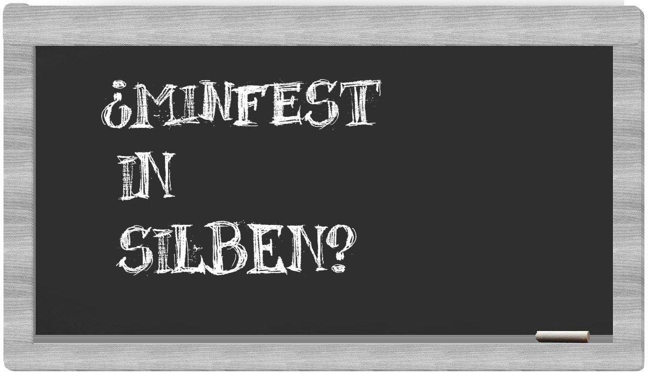 Minfest in syllables