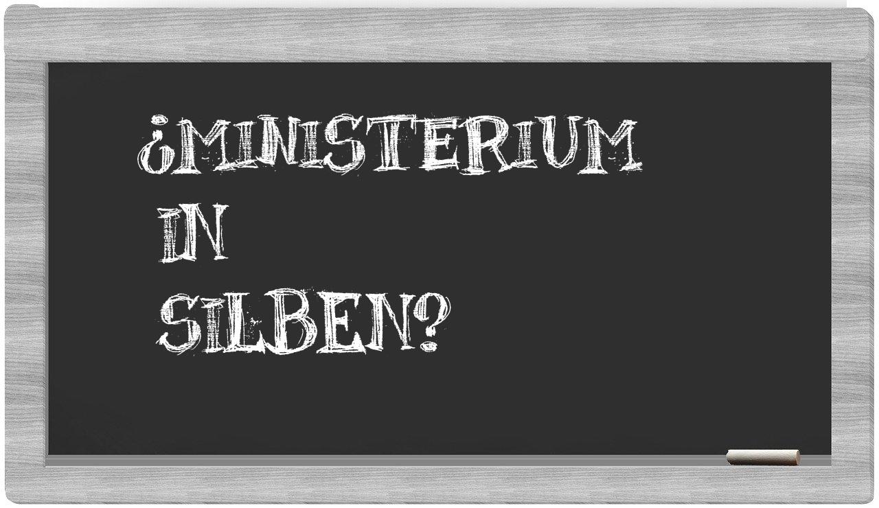 Ministerium in syllables