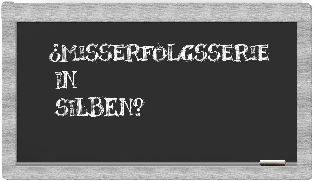 Misserfolgsserie in syllables