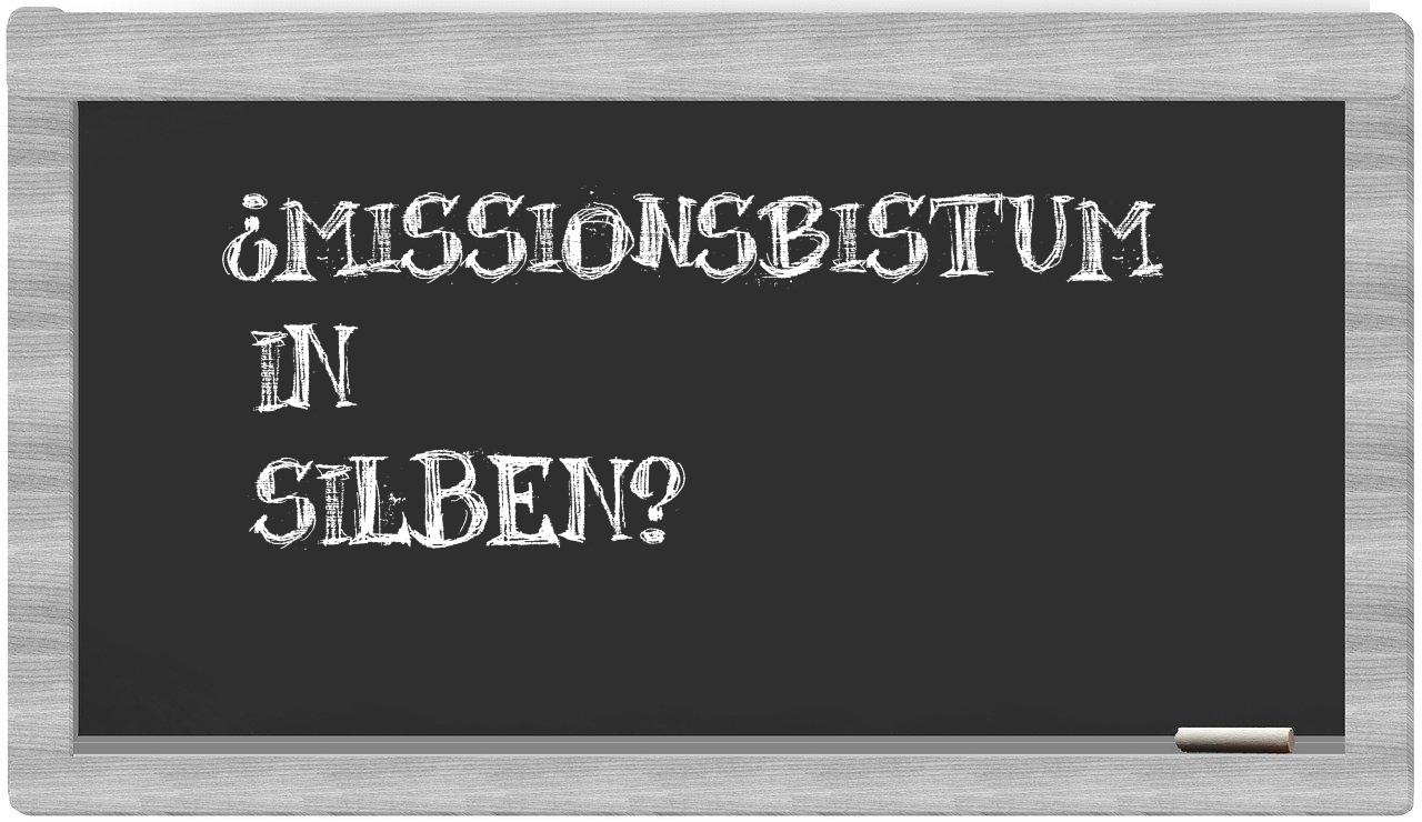 Missionsbistum in syllables