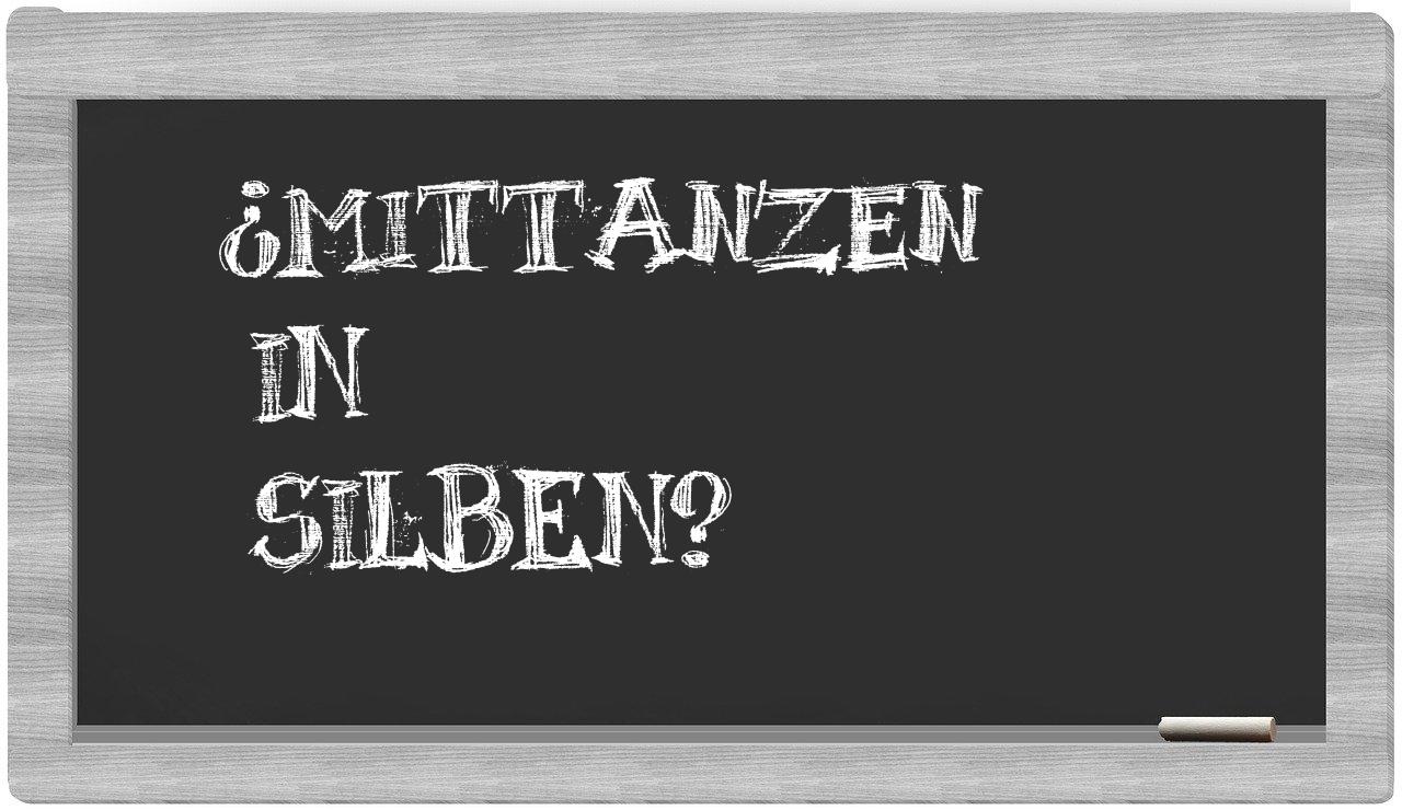 Mittanzen in syllables