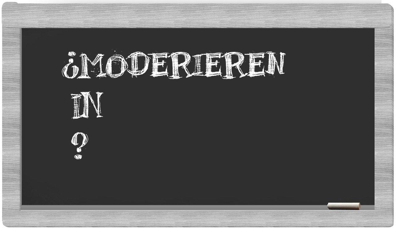 ¿Moderieren en sílabas?