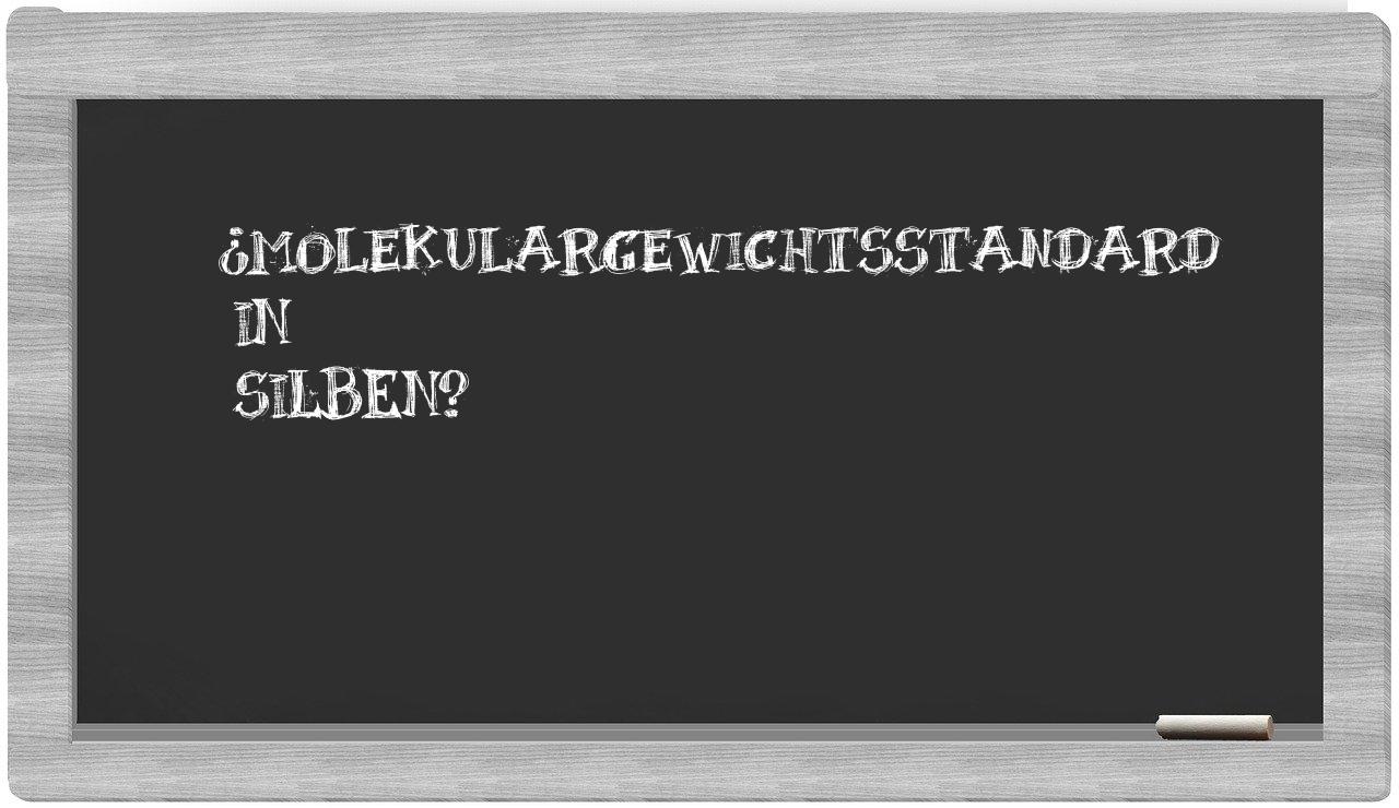 Molekulargewichtsstandard in syllables