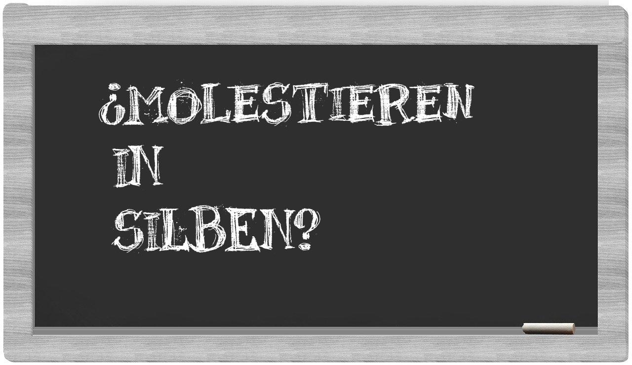 Molestieren in syllables