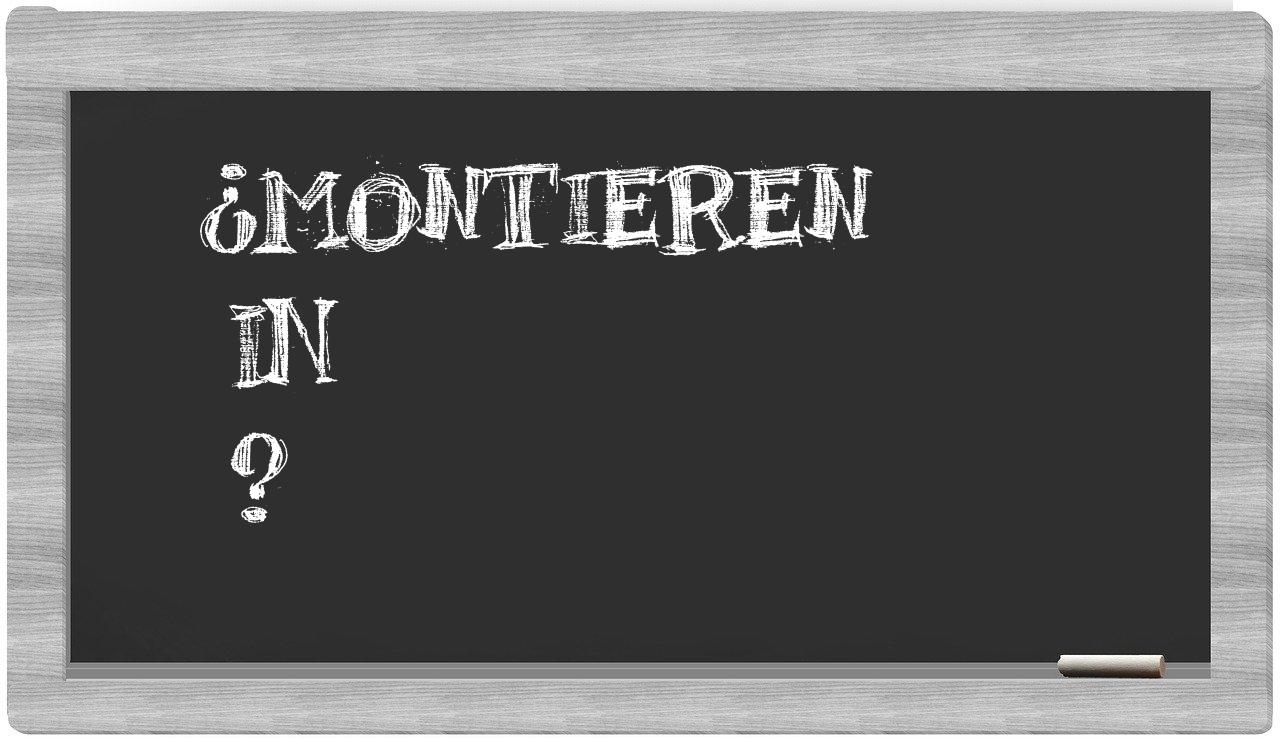¿Montieren en sílabas?