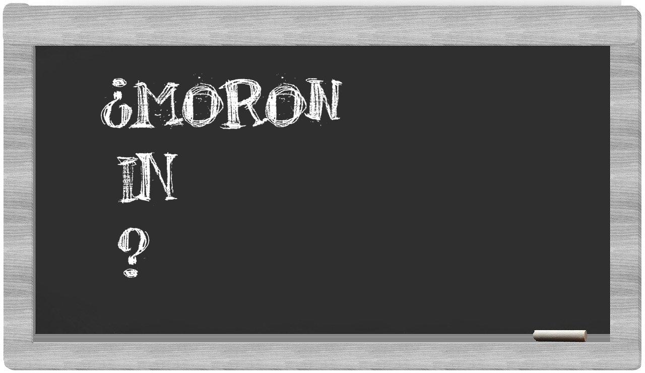 ¿Moron en sílabas?