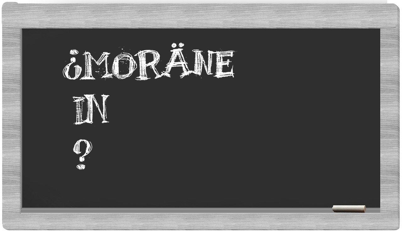 ¿Moräne en sílabas?