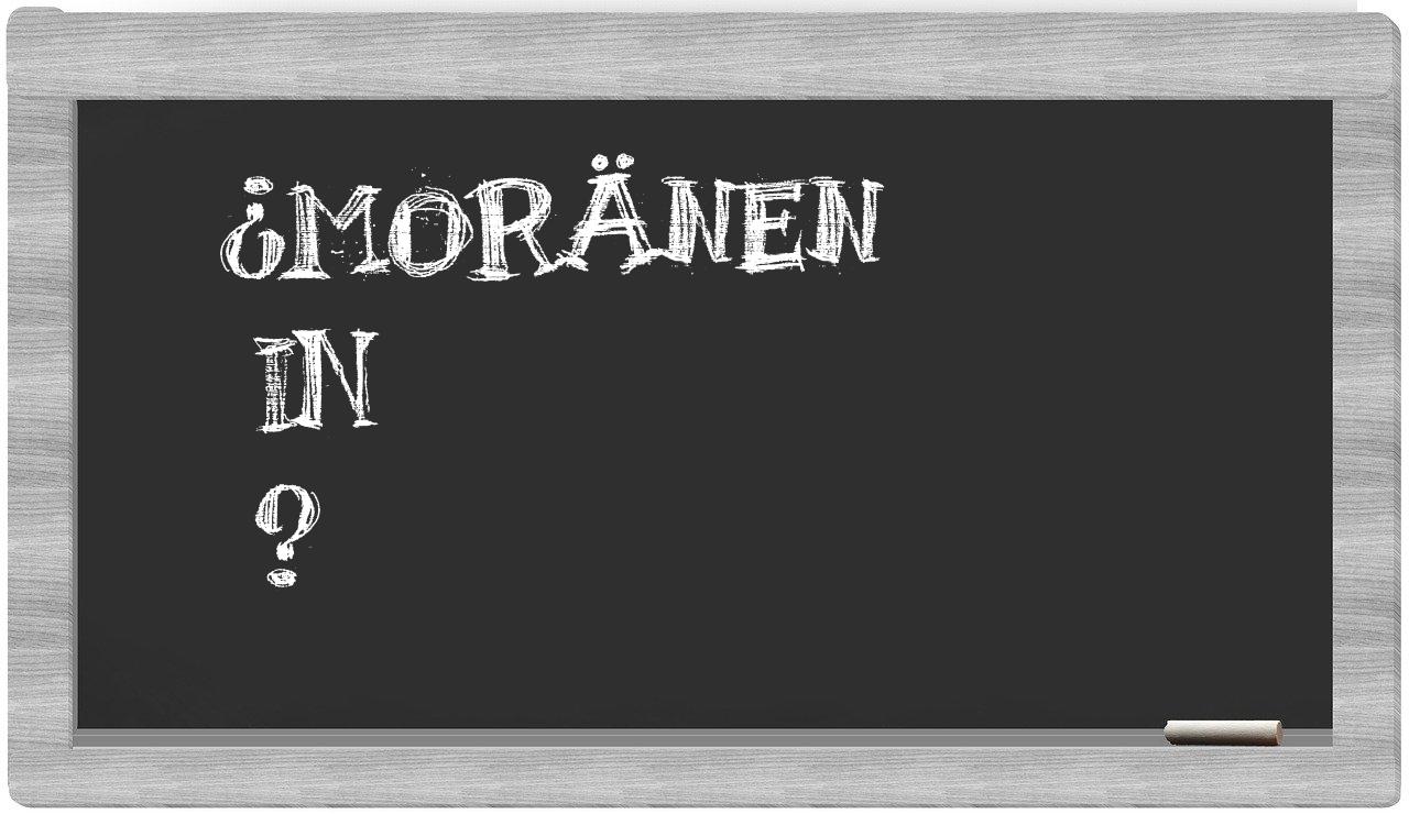 ¿Moränen en sílabas?