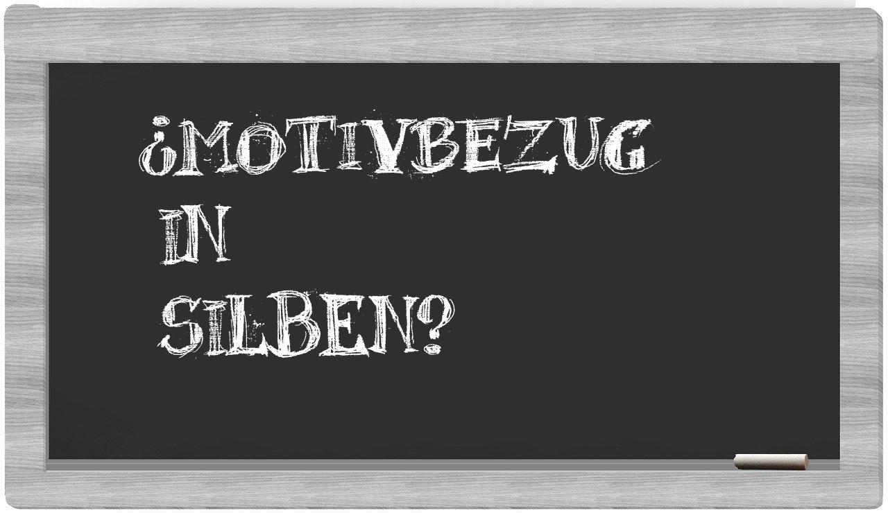 Motivbezug in syllables
