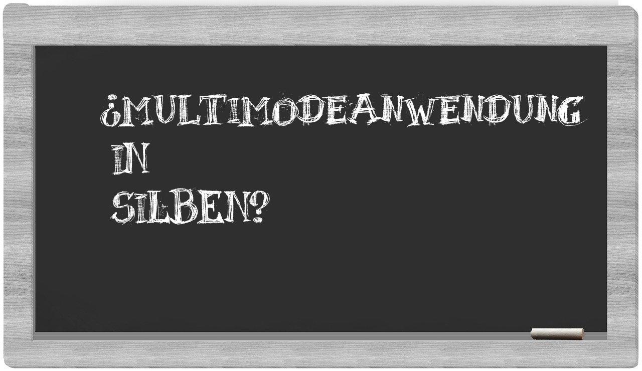 Multimodeanwendung in syllables