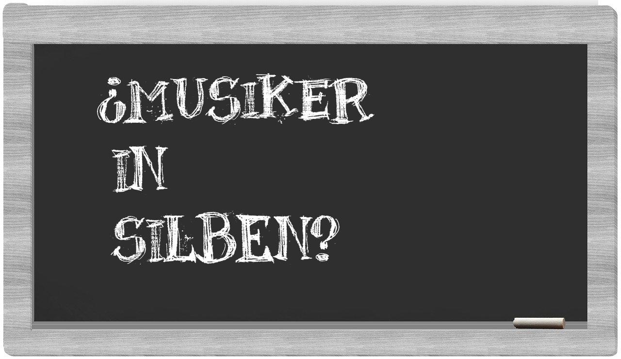 Musiker in syllables