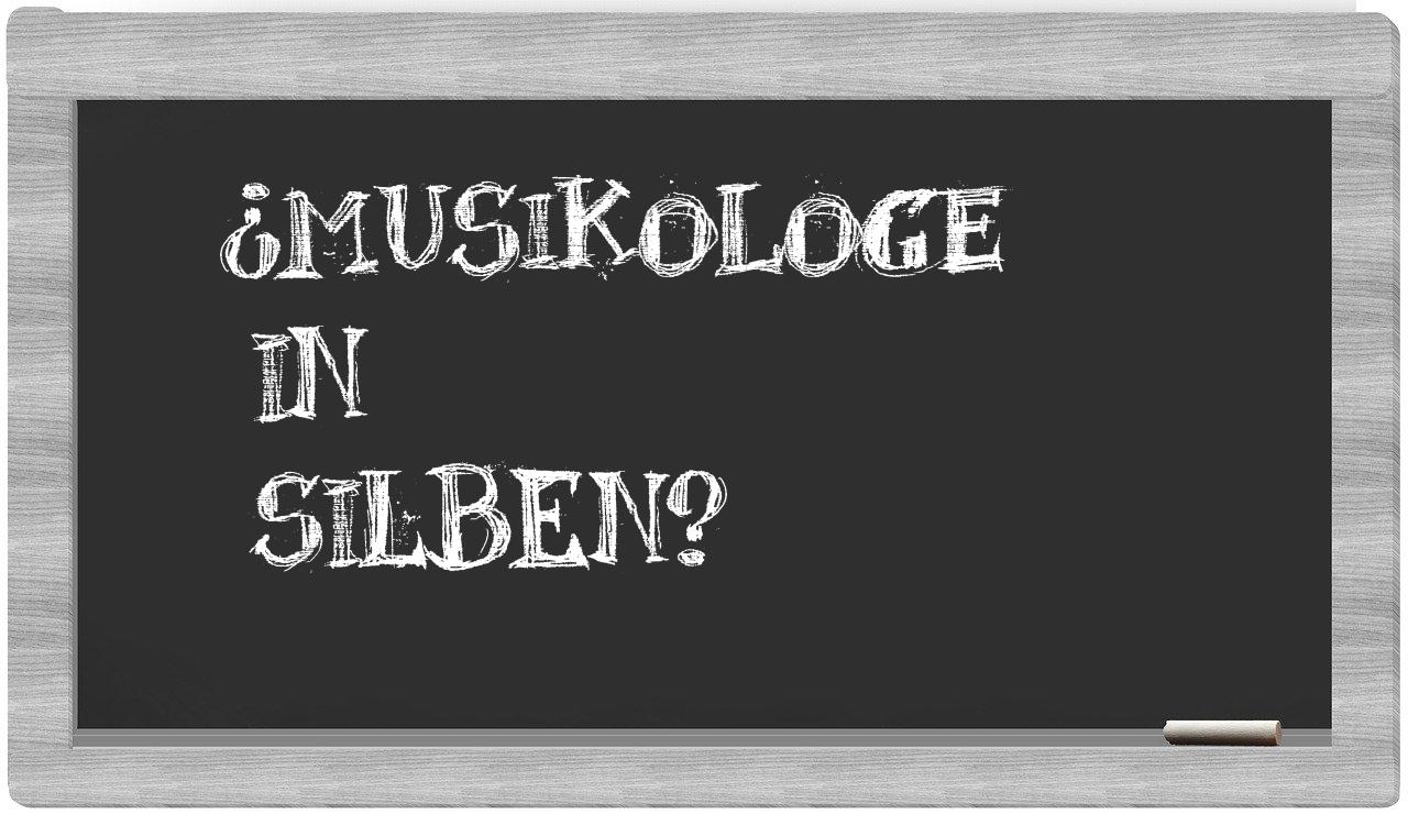 Musikologe in syllables