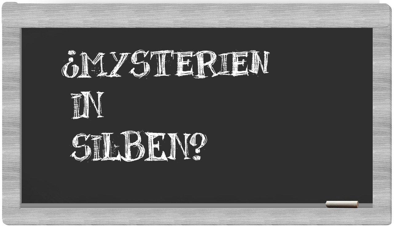 Mysterien in syllables