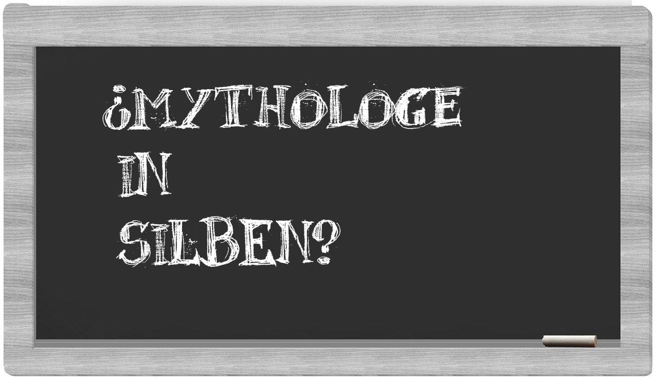 Mythologe in syllables