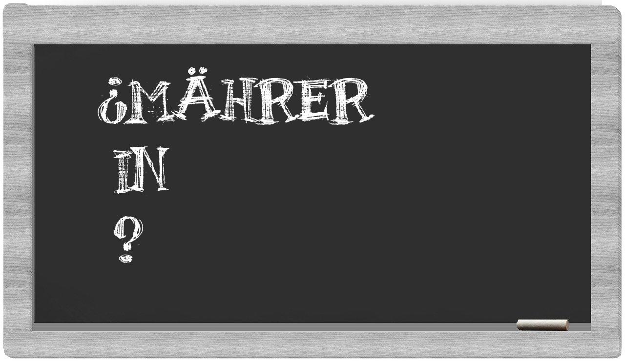 ¿Mährer en sílabas?