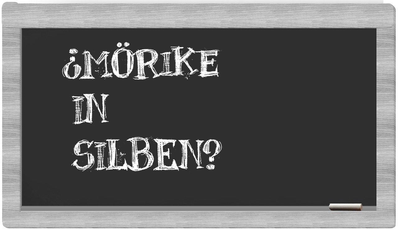 Mörike in syllables