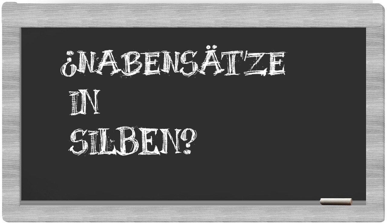 Nabensätze in syllables