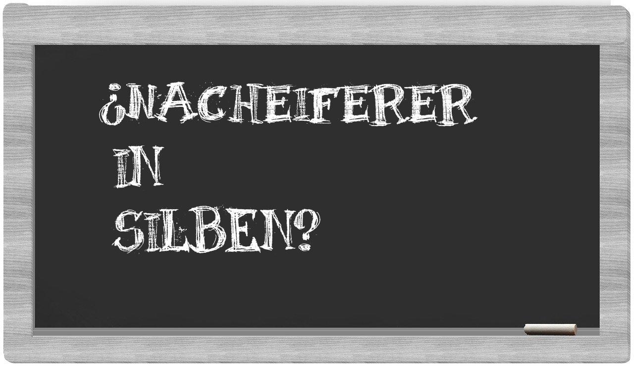 Nacheiferer in syllables