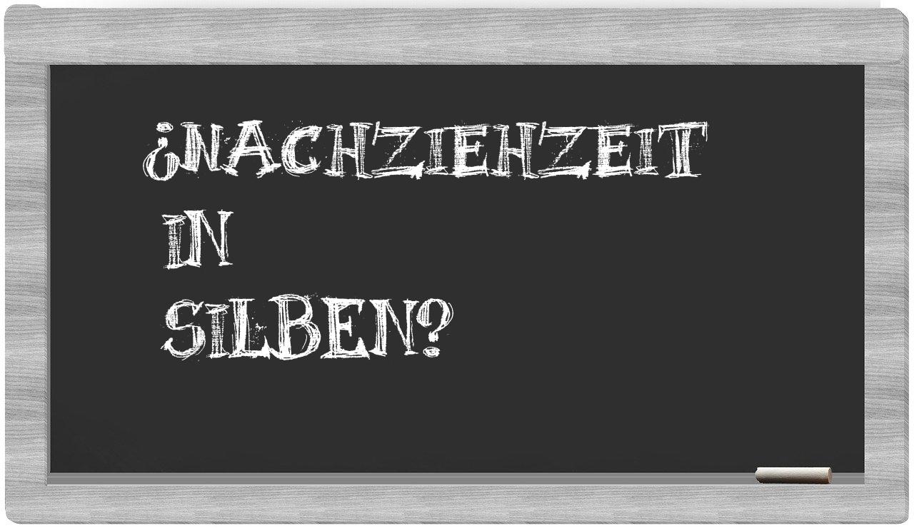 Nachziehzeit in syllables