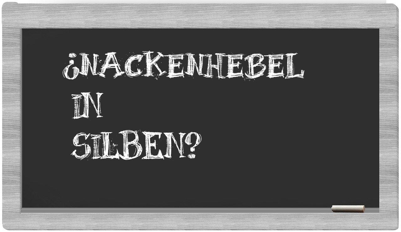 Nackenhebel in syllables