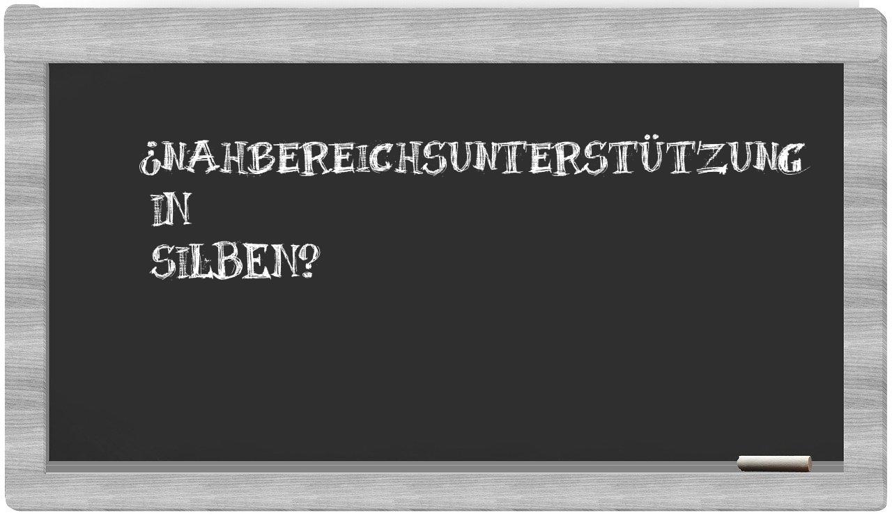 Nahbereichsunterstützung in syllables