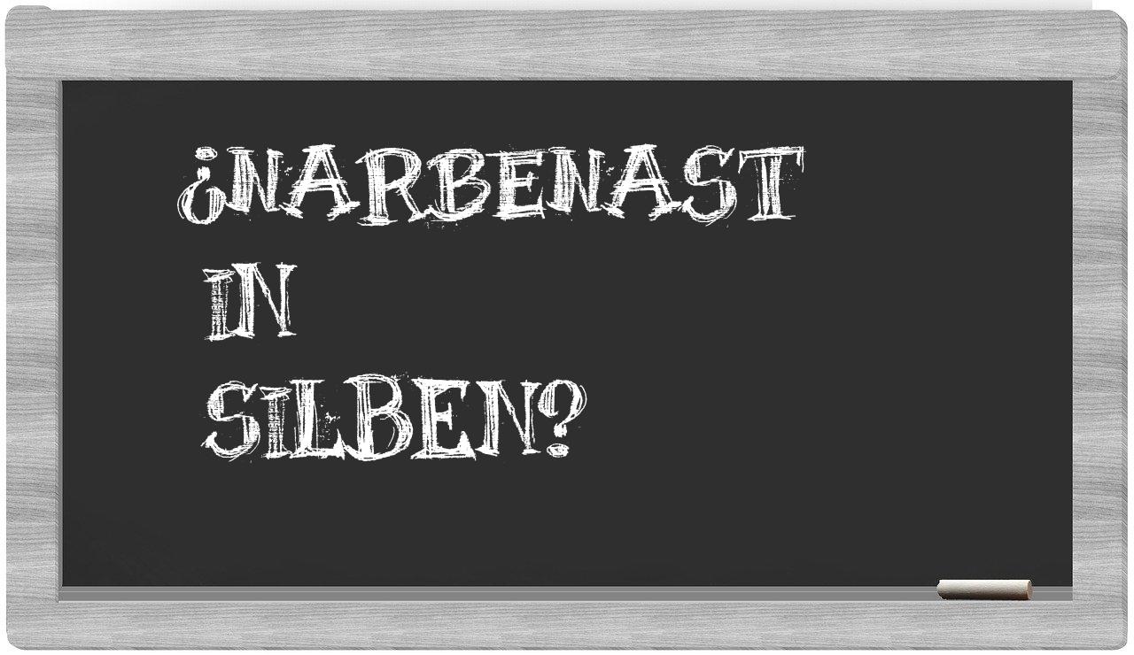 Narbenast in syllables