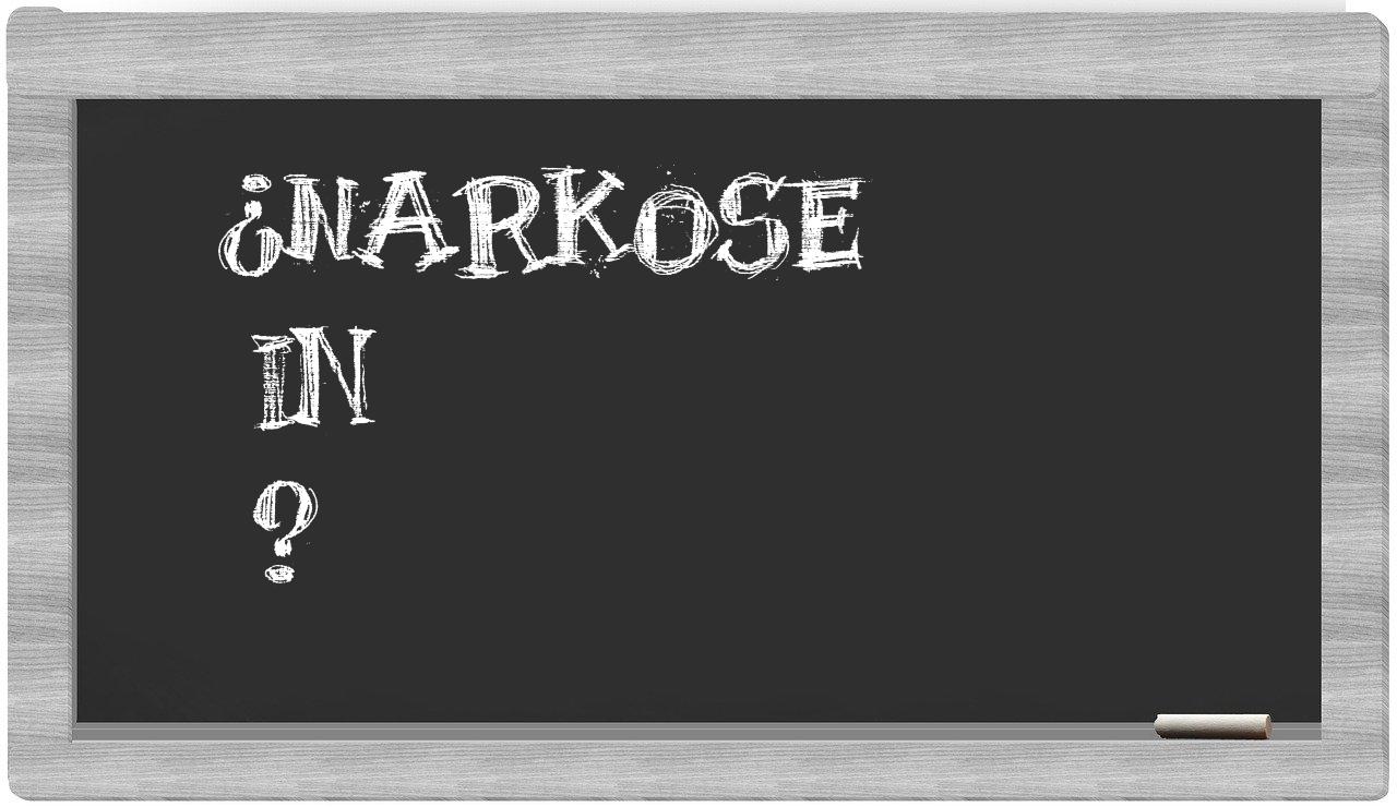 ¿Narkose en sílabas?