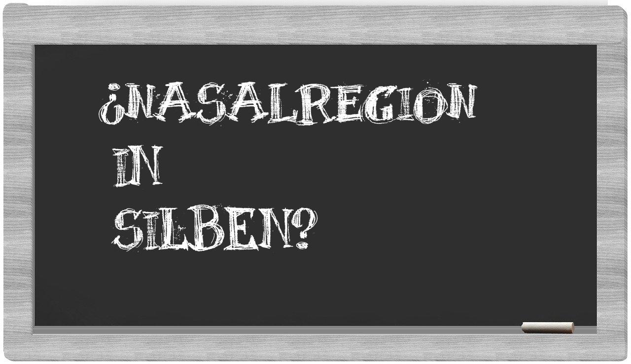 Nasalregion in syllables