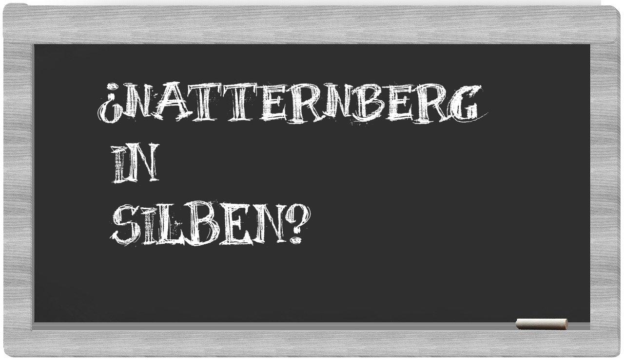 Natternberg in syllables