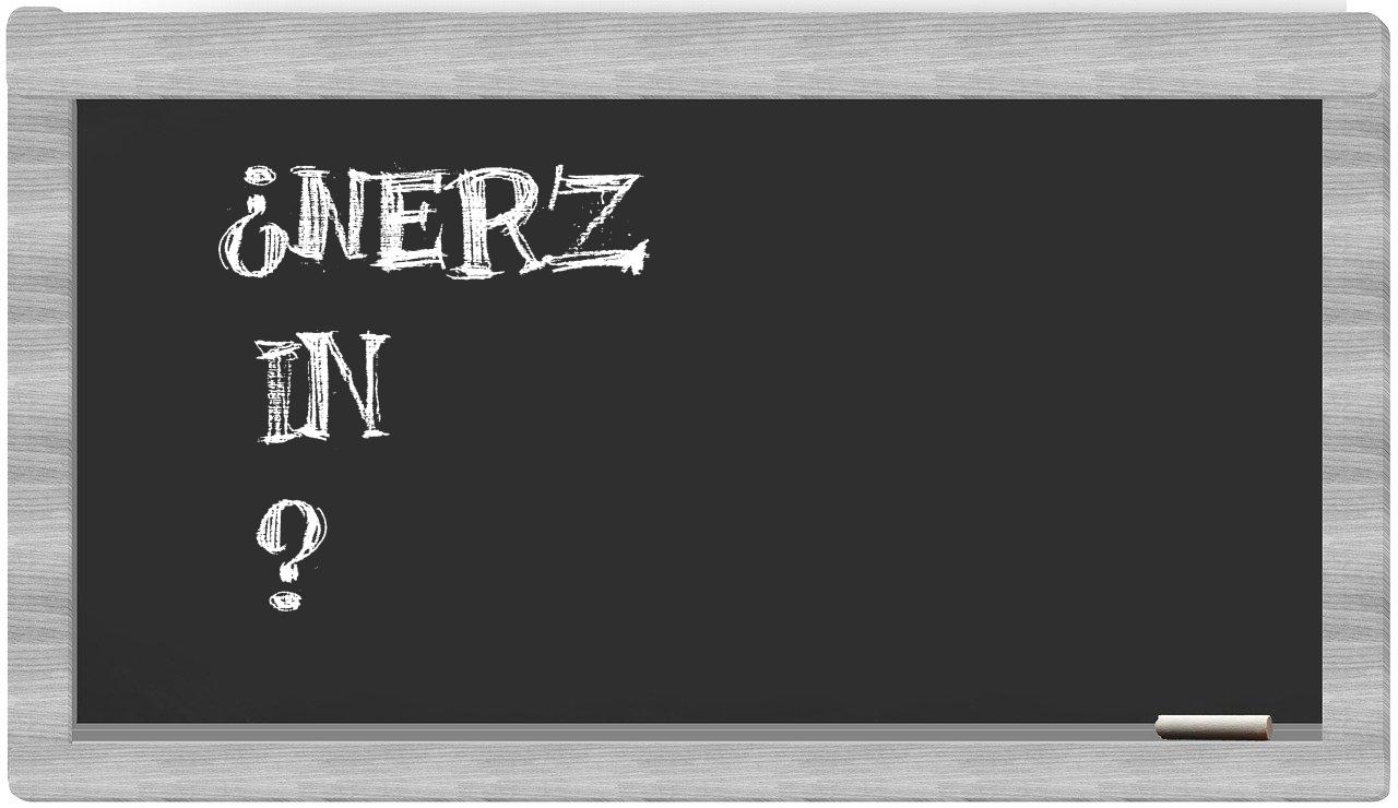 ¿Nerz en sílabas?