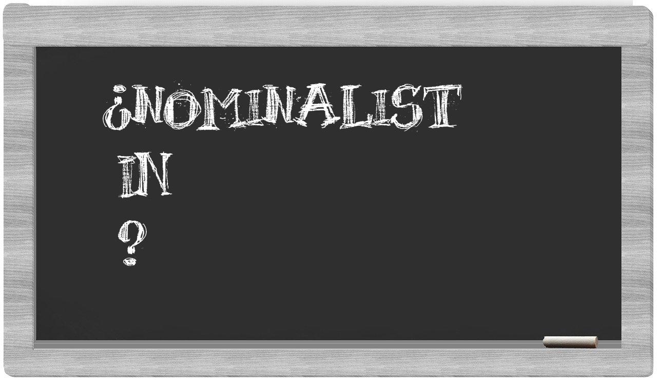 ¿Nominalist en sílabas?