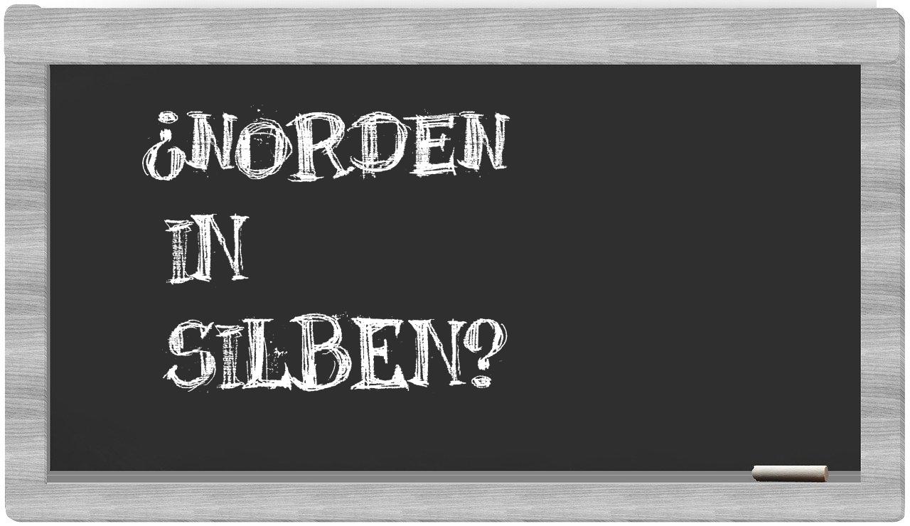 Norden in syllables