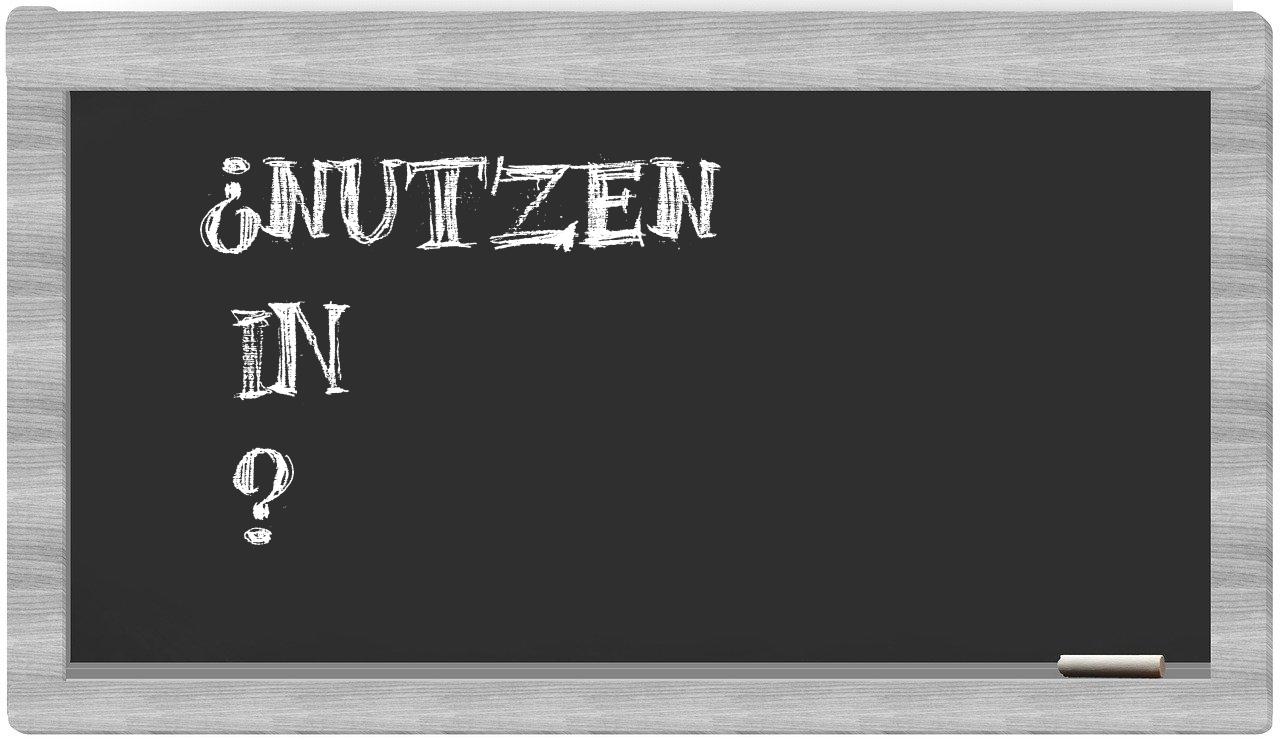 ¿Nutzen en sílabas?