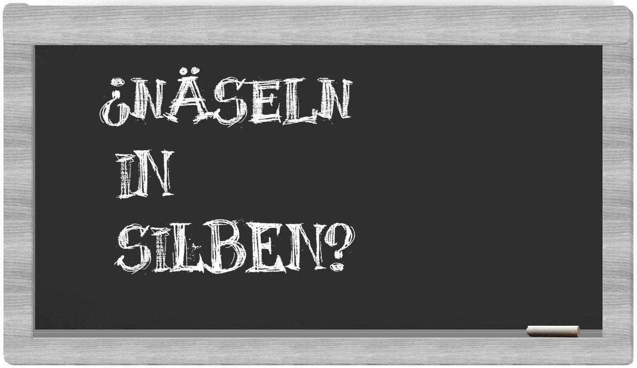 Näseln in syllables
