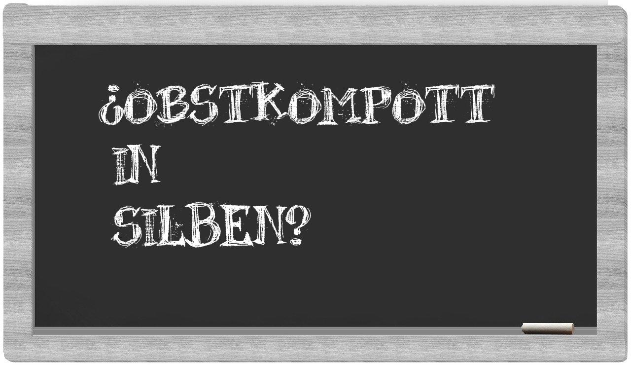 Obstkompott in syllables