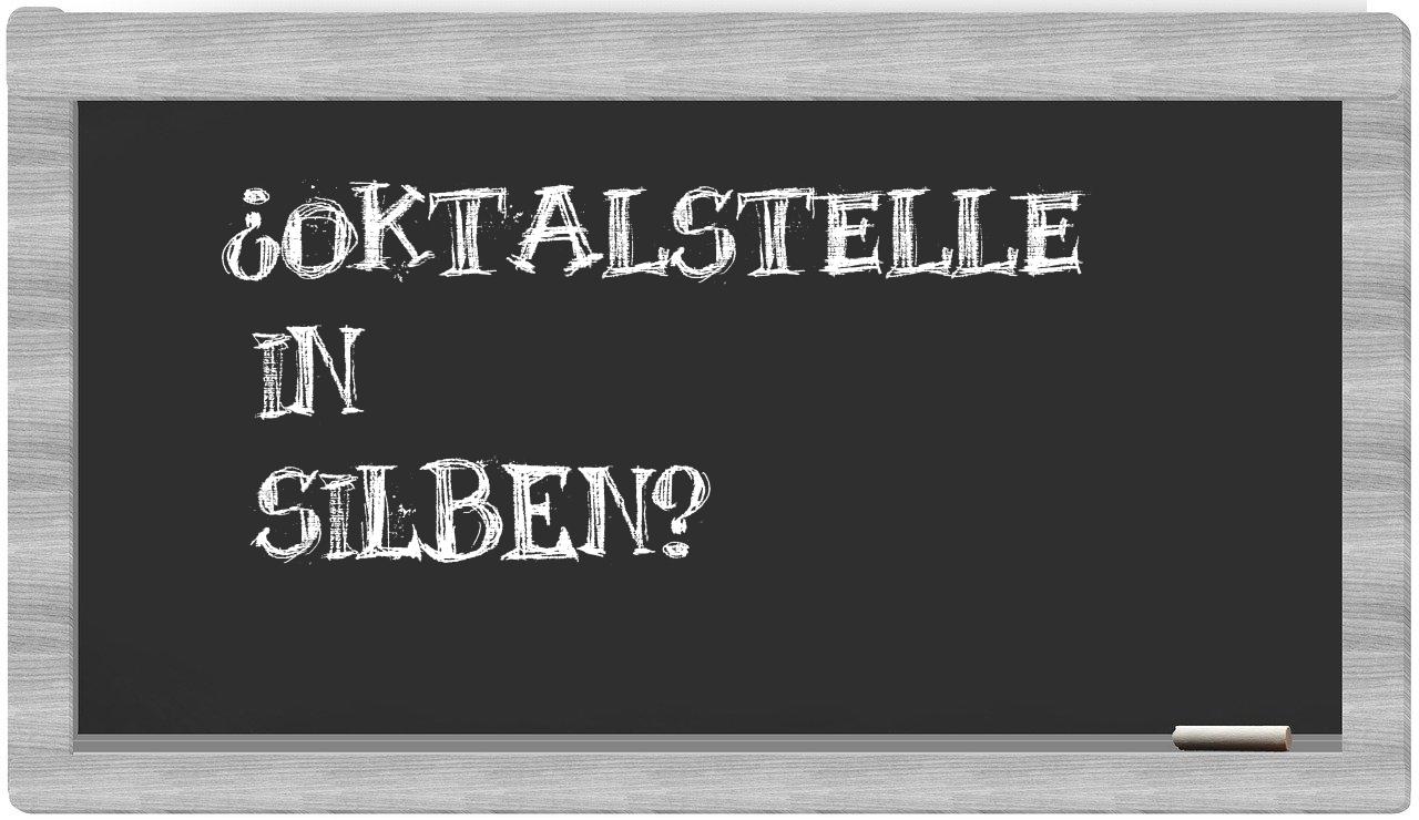 Oktalstelle in syllables