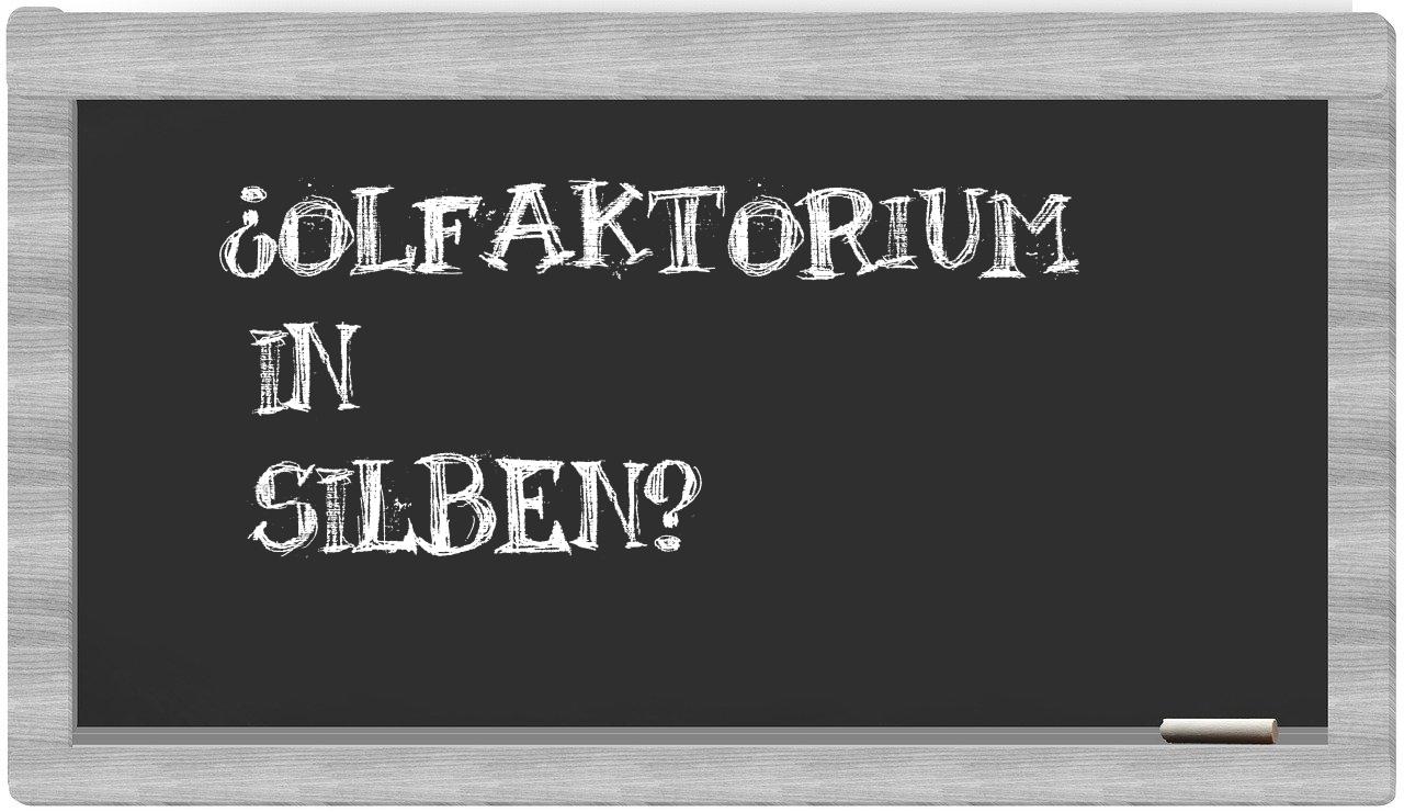 Olfaktorium in syllables